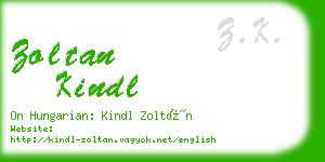 zoltan kindl business card